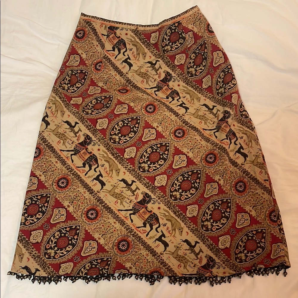 Bohemian Print Maxi Skirt - Multicolor